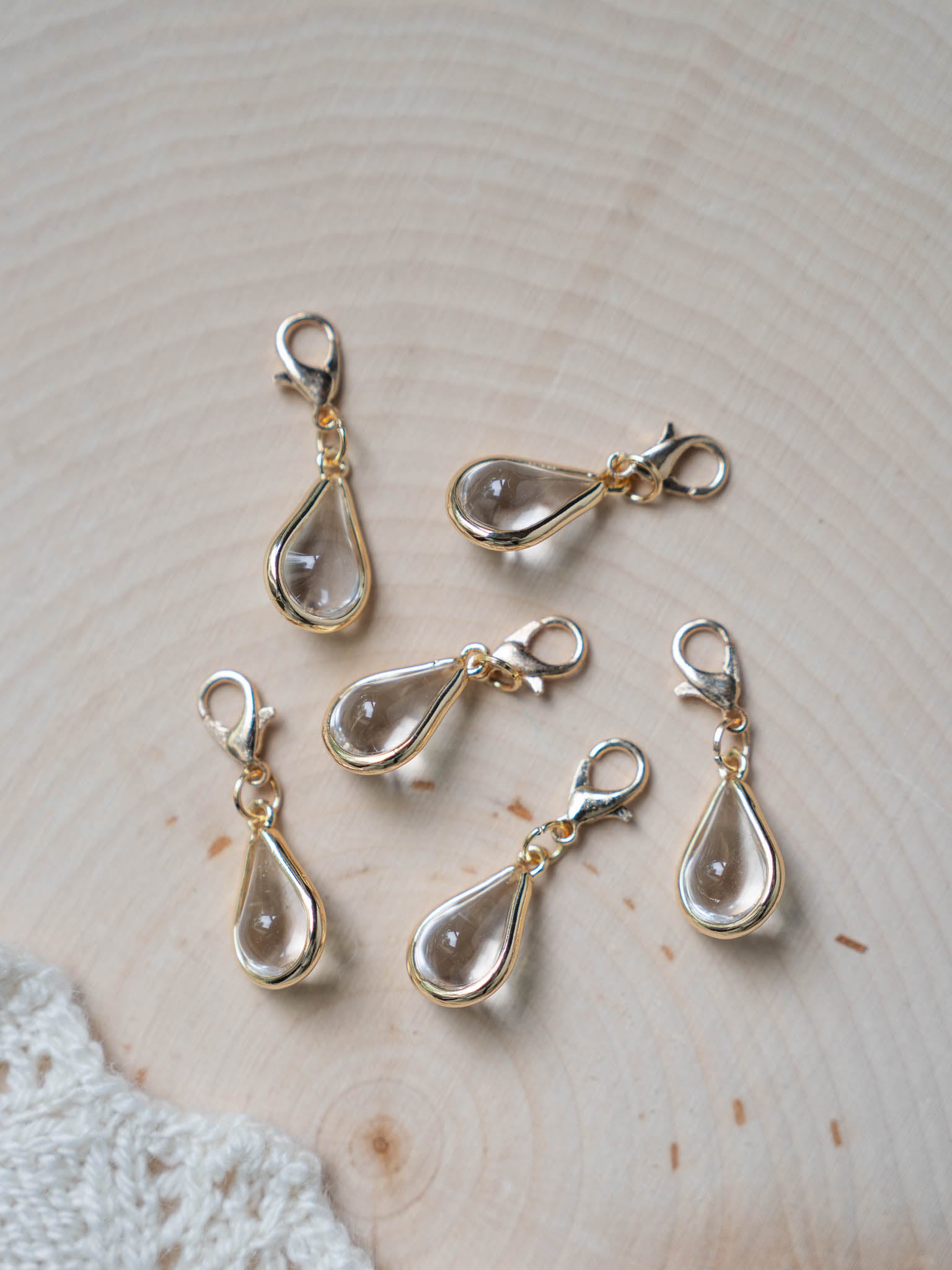 Birthstone Waterdrop Glass Stitch Markers