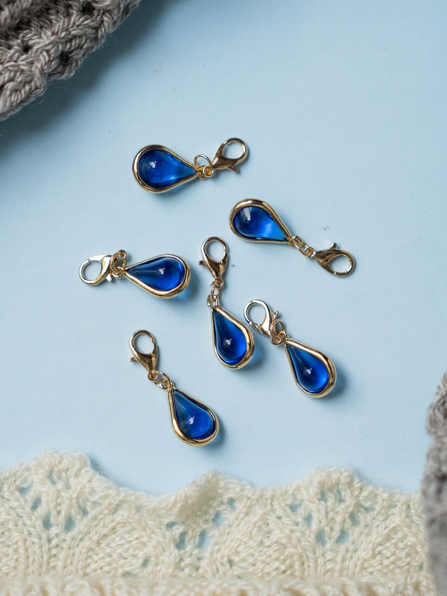 Birthstone Waterdrop Glass Stitch Markers