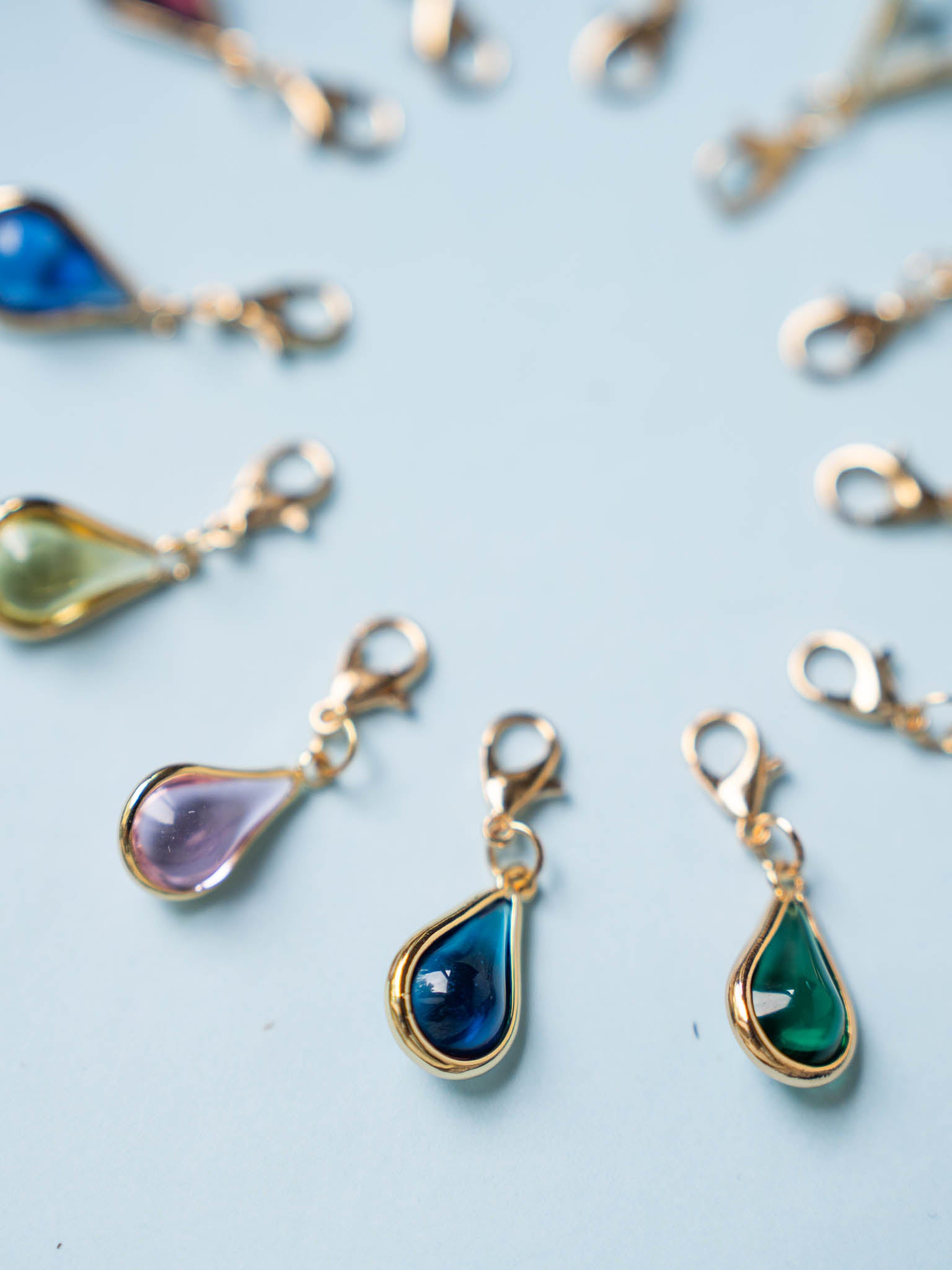 Birthstone Waterdrop Glass Stitch Markers