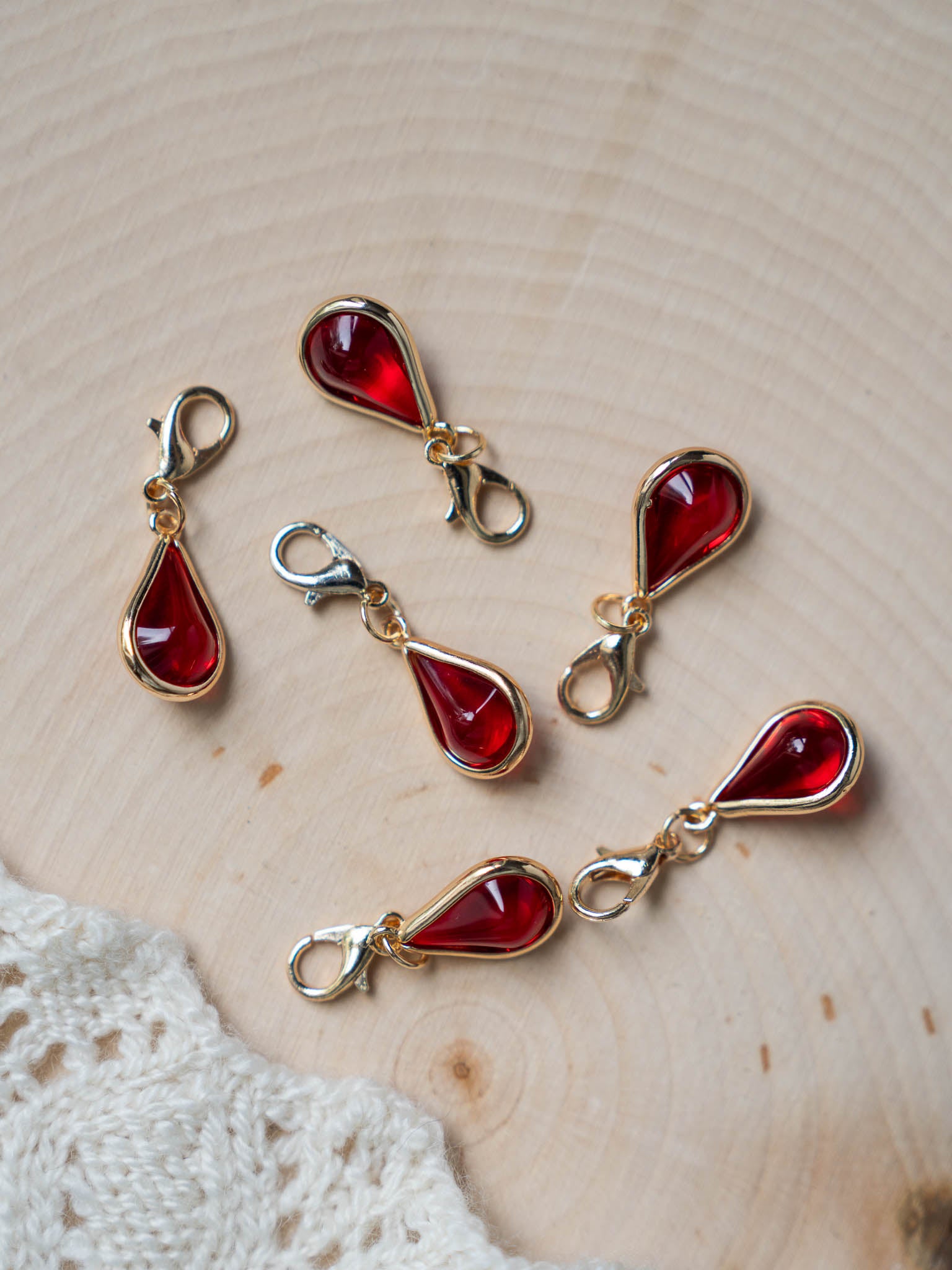 Birthstone Waterdrop Glass Stitch Markers