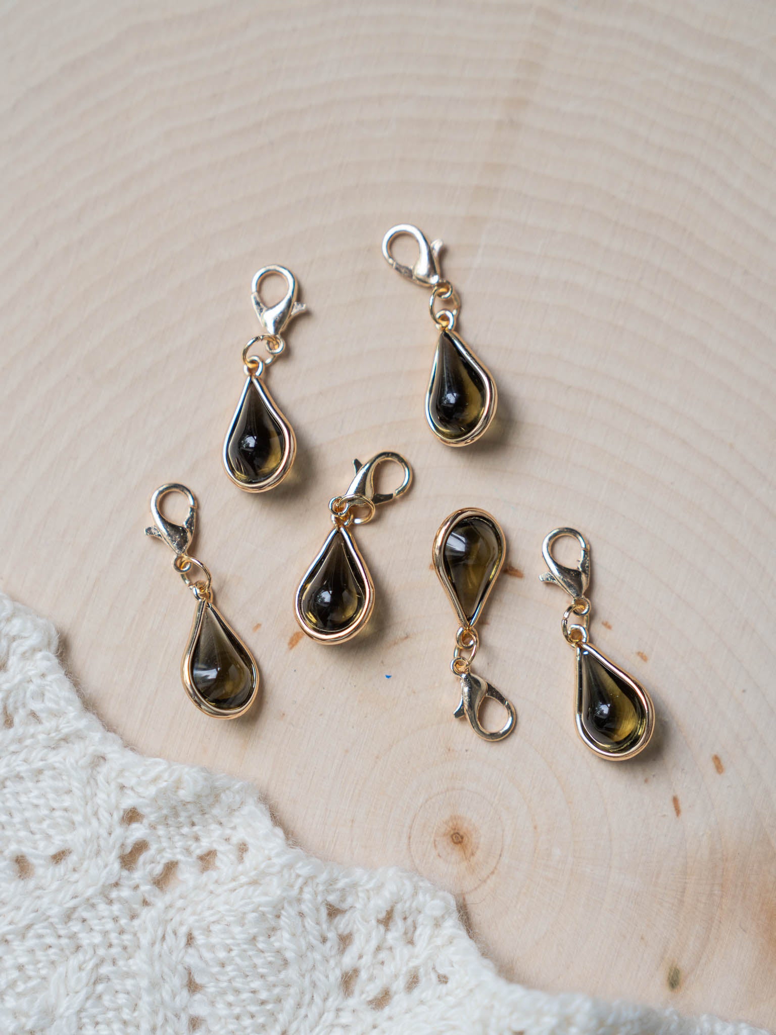 Birthstone Waterdrop Glass Stitch Markers