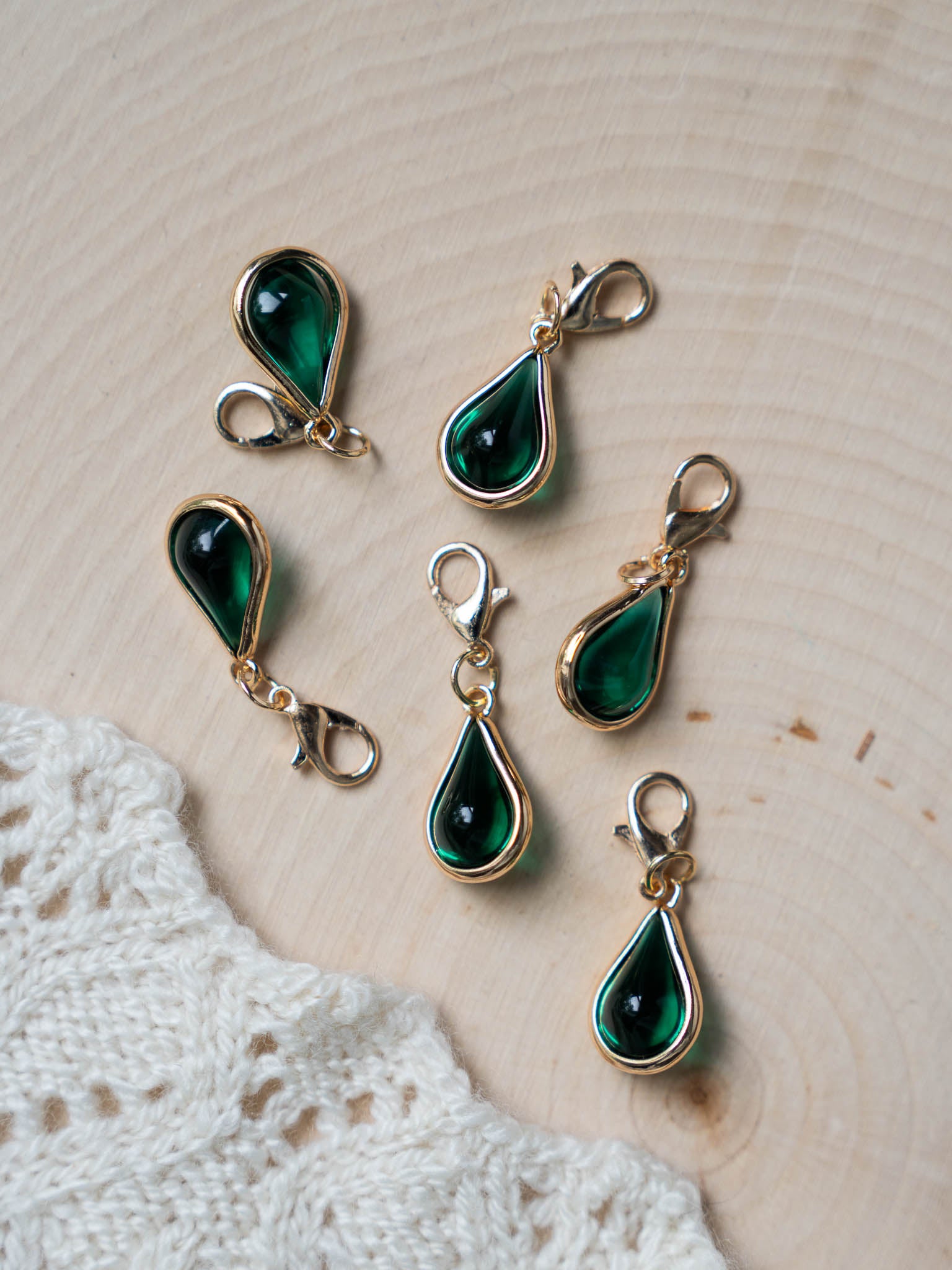 Birthstone Waterdrop Glass Stitch Markers