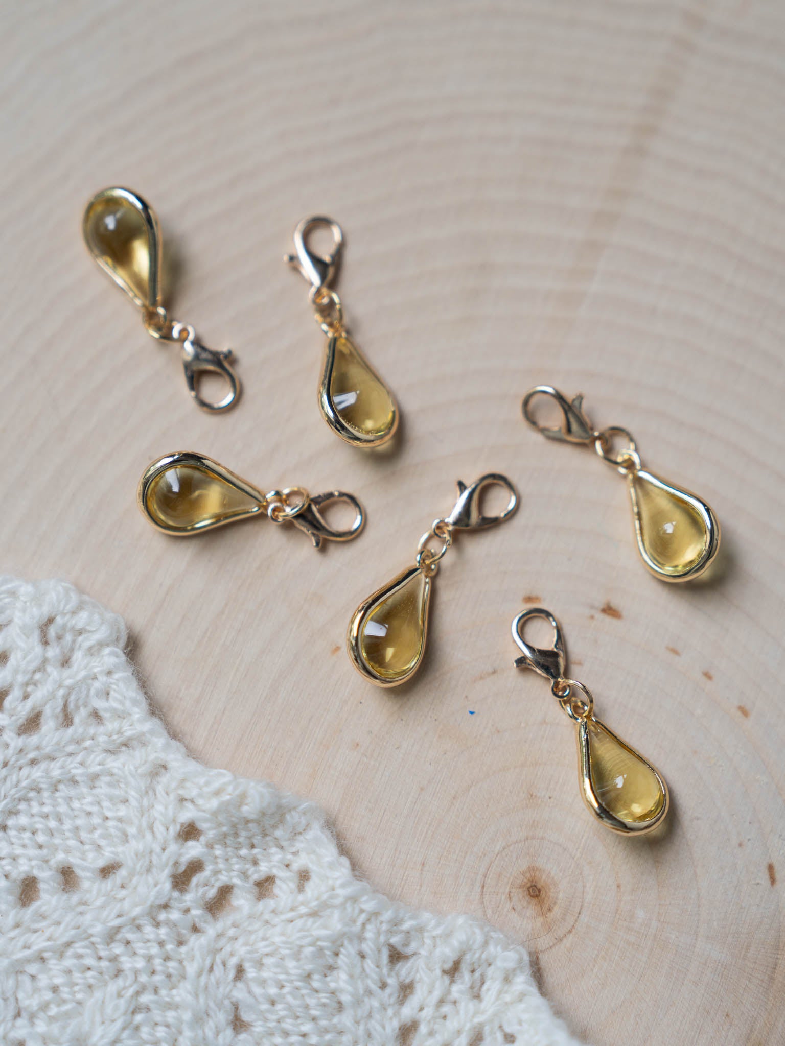 Birthstone Waterdrop Glass Stitch Markers