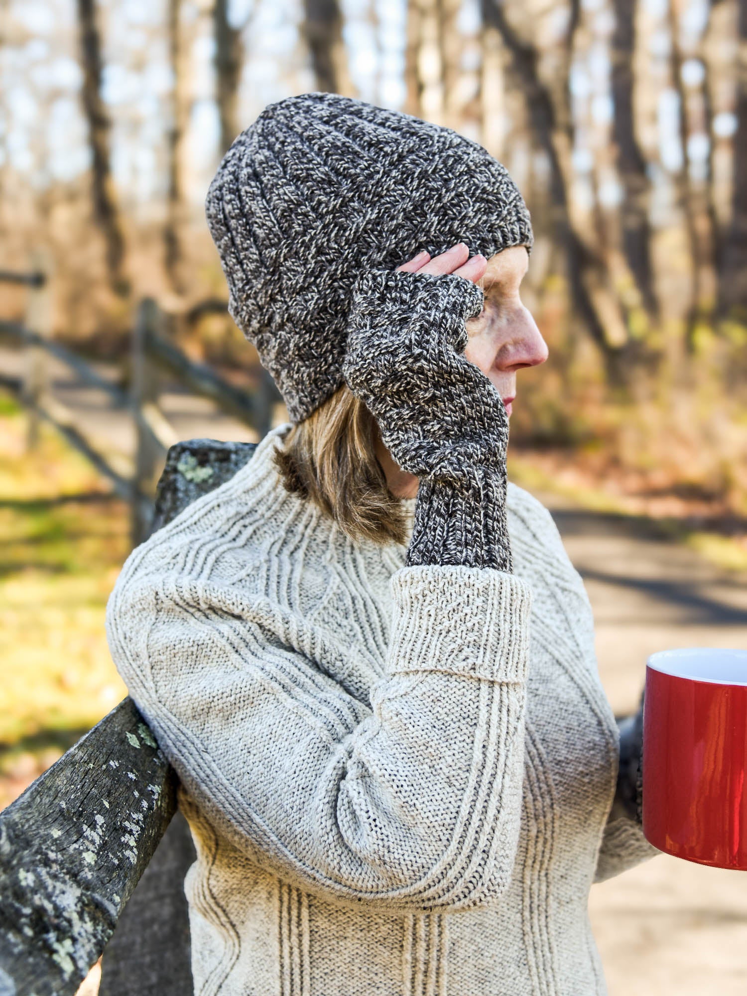 Creel Cap, Cowl, and Mitts <br/><small>knitting pattern</small>