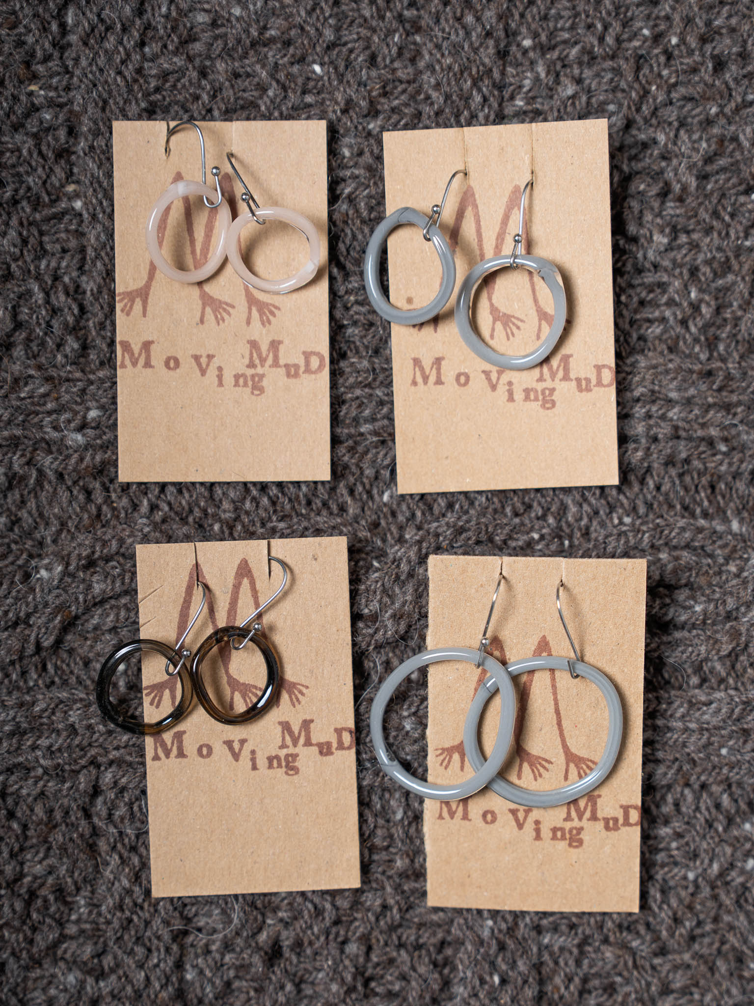 Moving Mud Handcrafted Glass Earrings