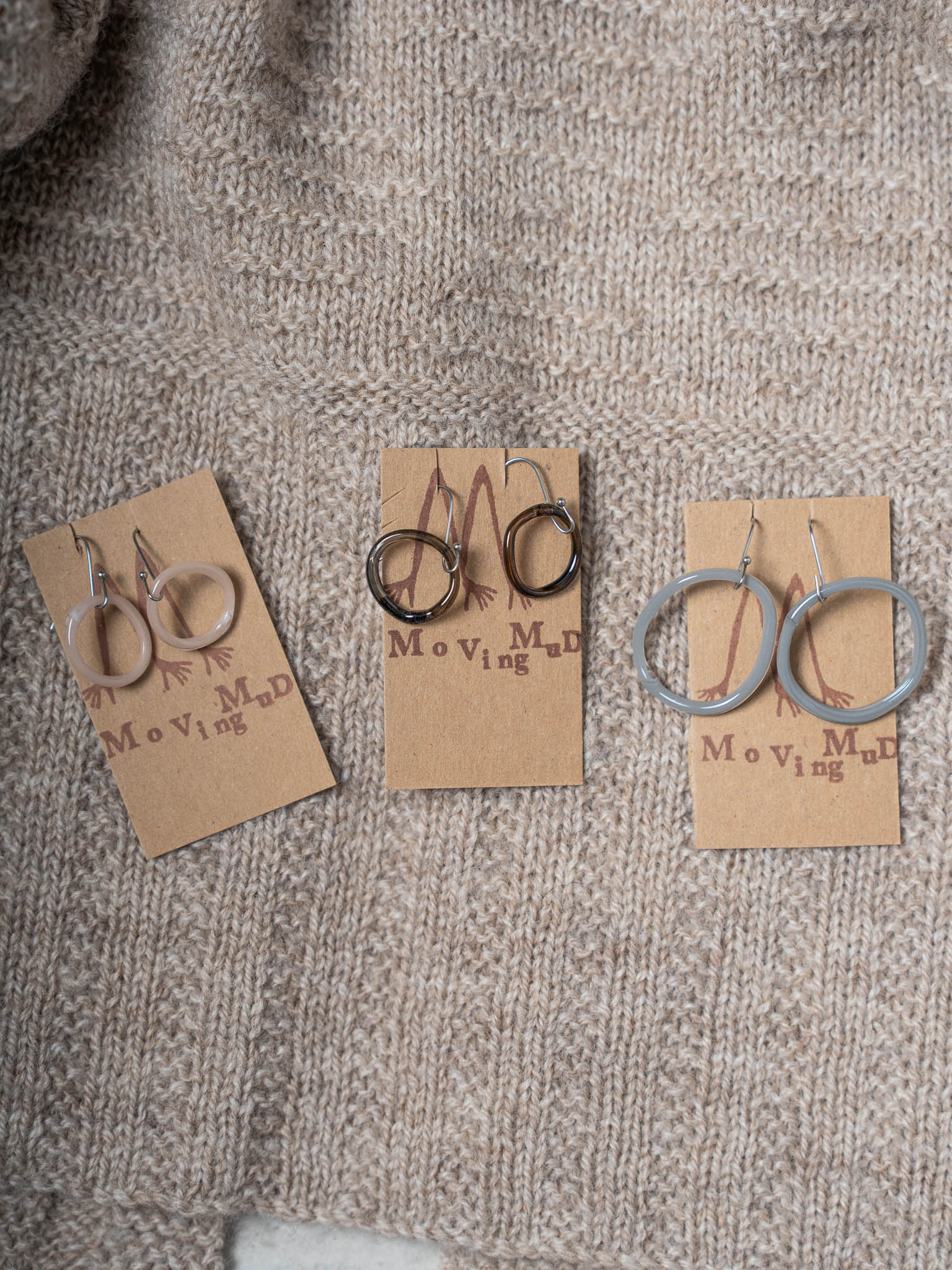 Moving Mud Handcrafted Glass Earrings