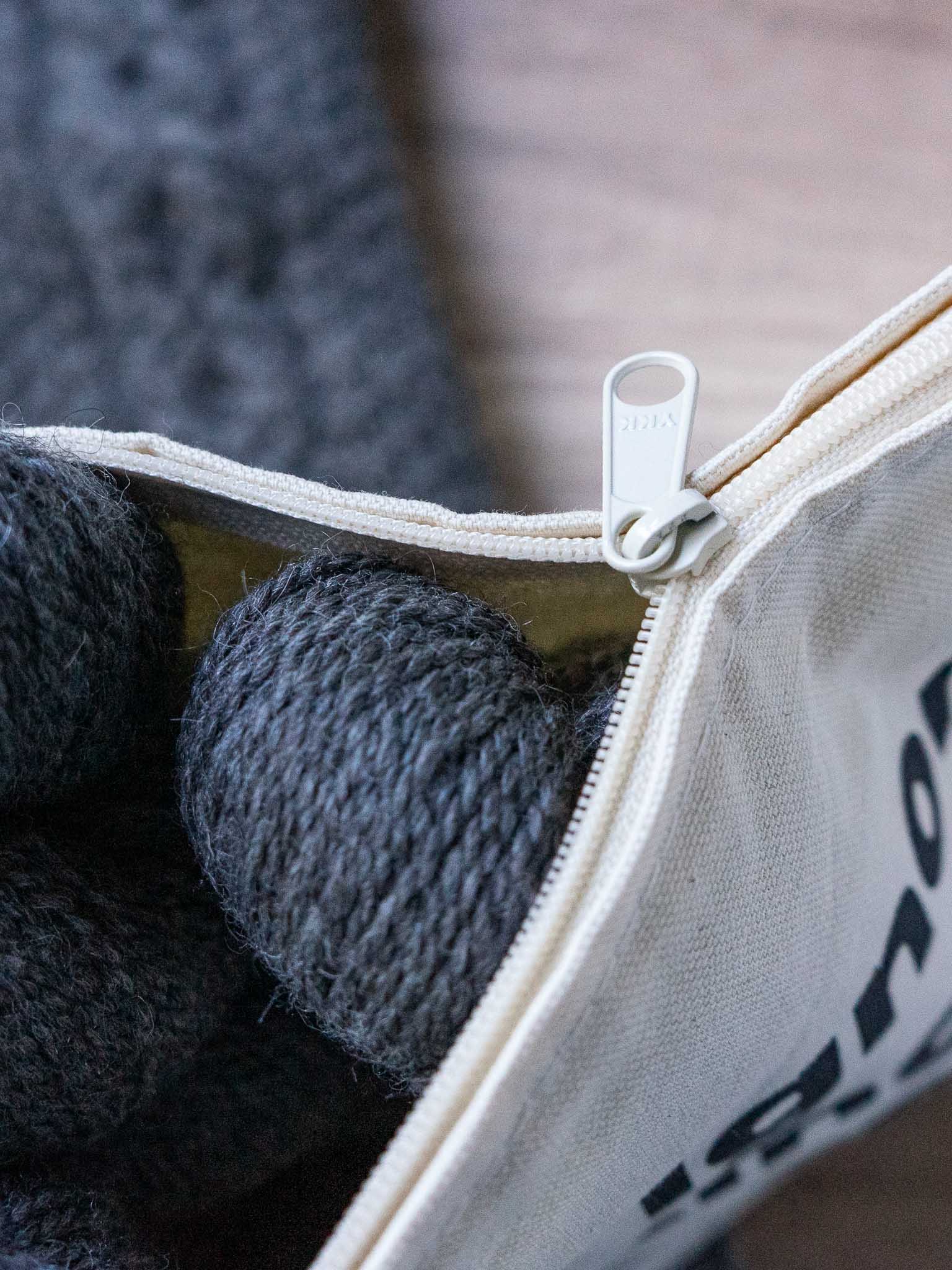 "Resting Stitch Face" Project Bag Canvas