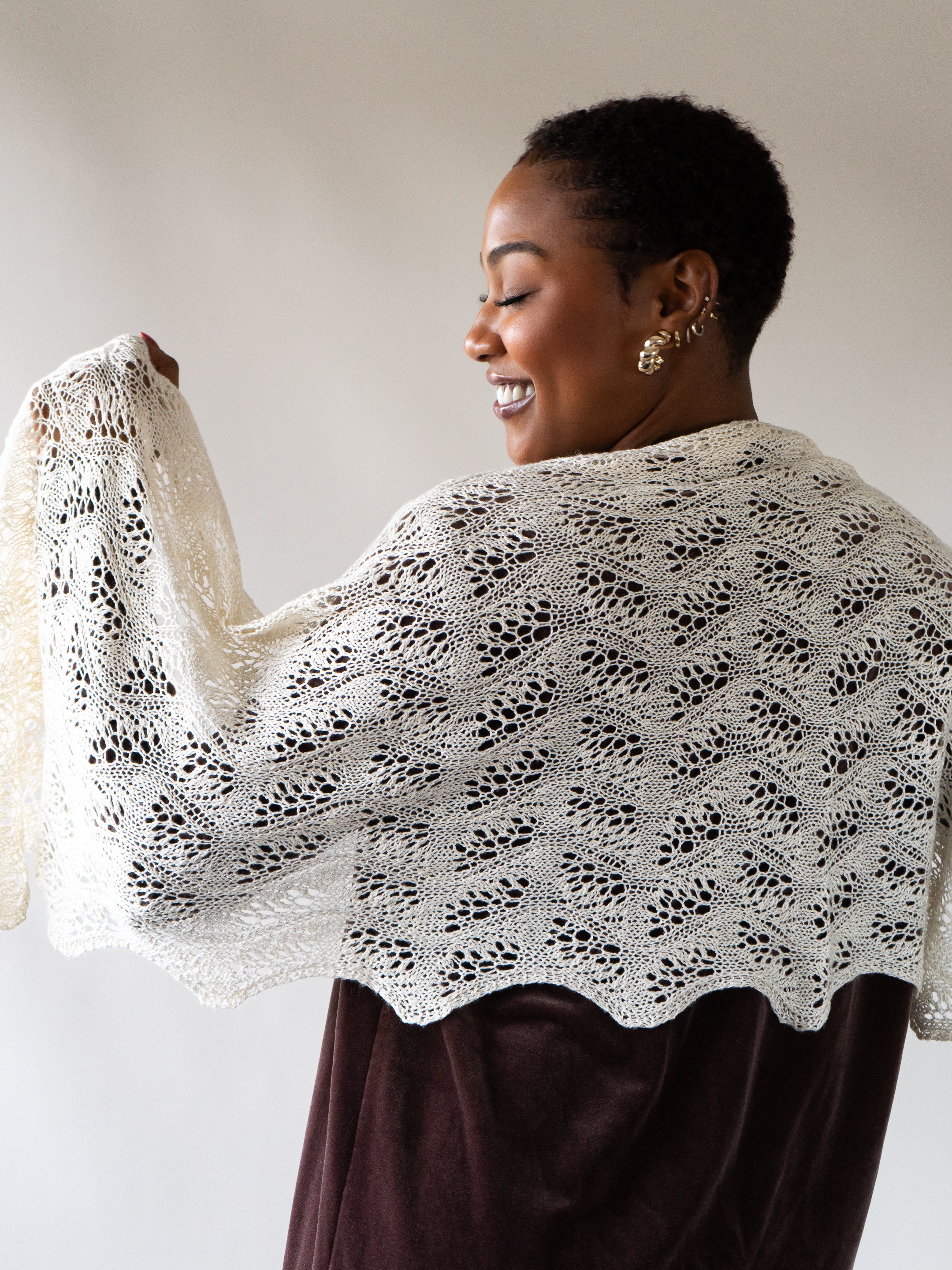Japanese Feather Stole or Scarf <br/><small>knitting pattern</small>