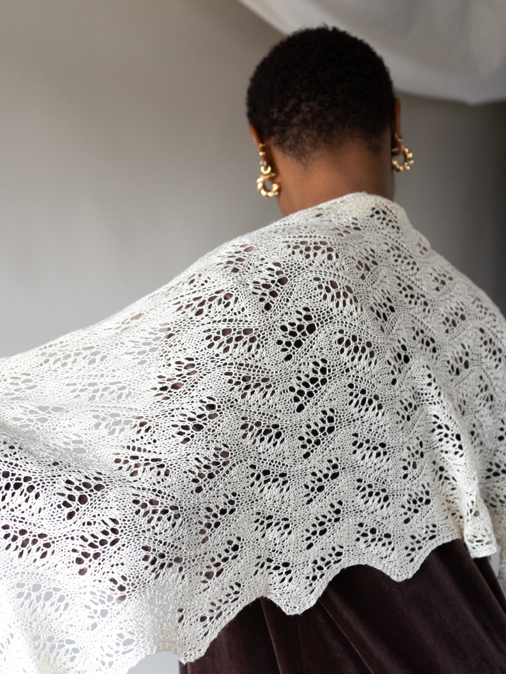 Japanese Feather Stole or Scarf knitting pattern