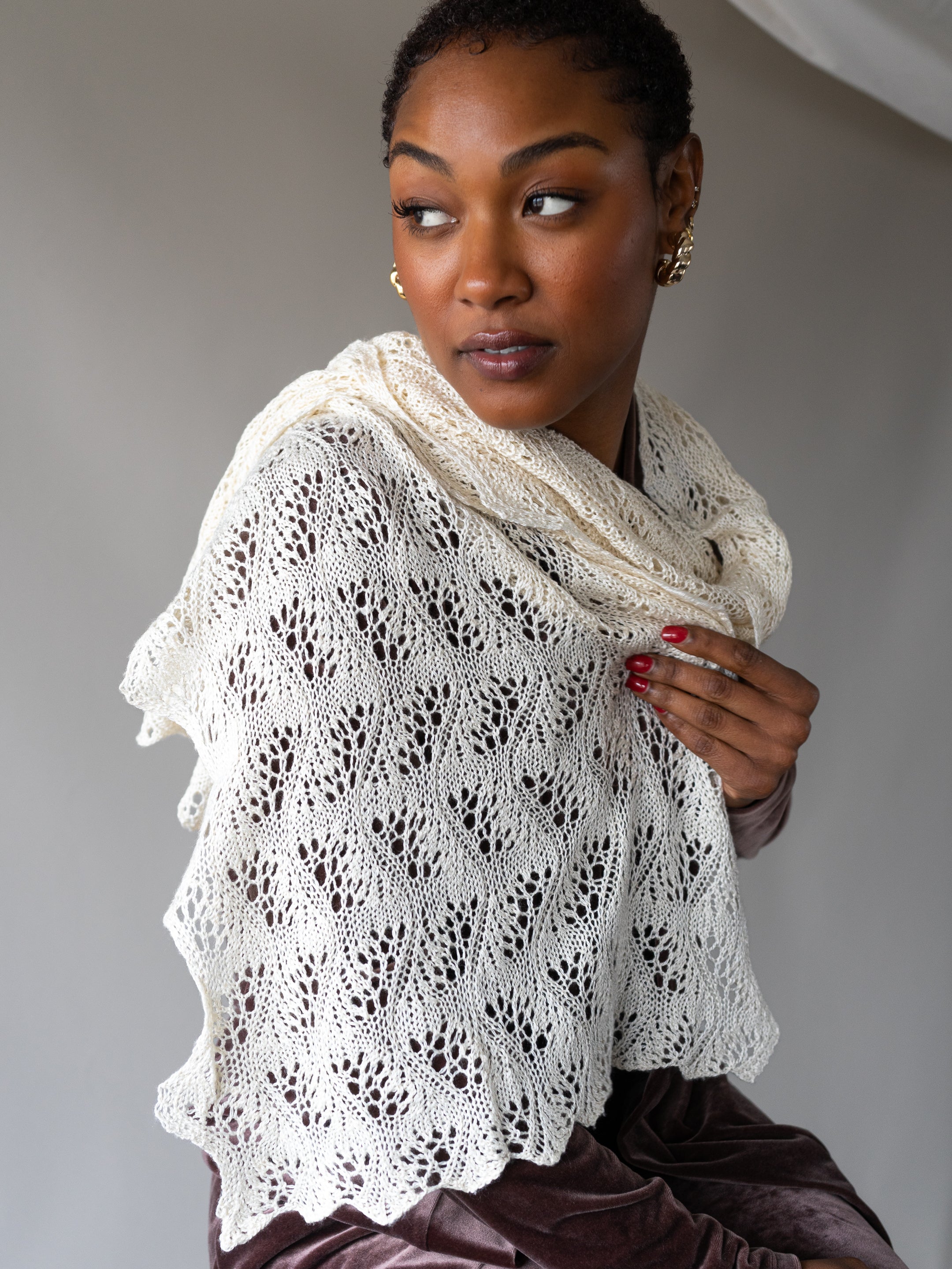 Japanese Feather Stole or Scarf <br/><small>knitting pattern</small>