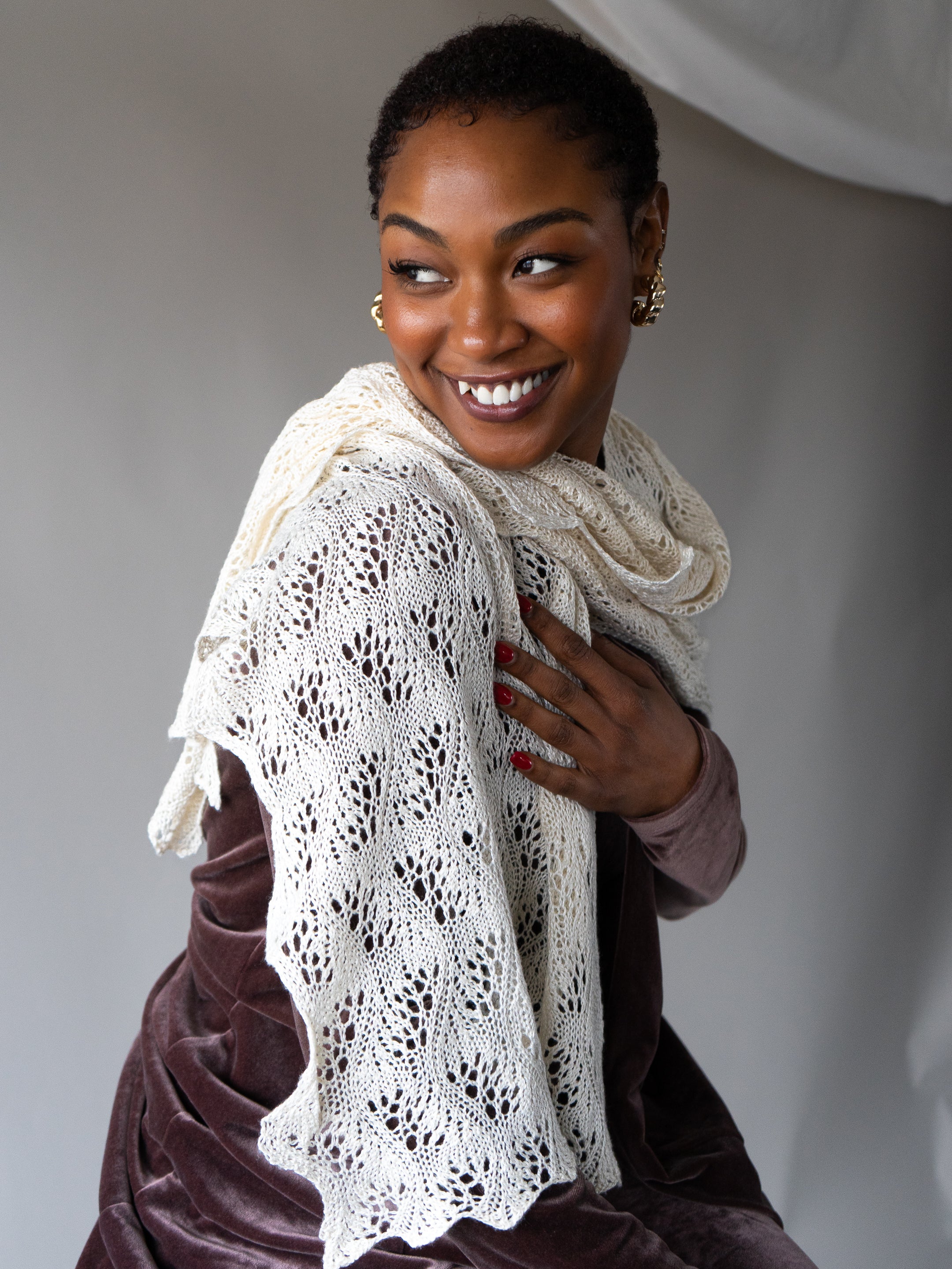 Japanese Feather Stole or Scarf <br/><small>knitting pattern</small>