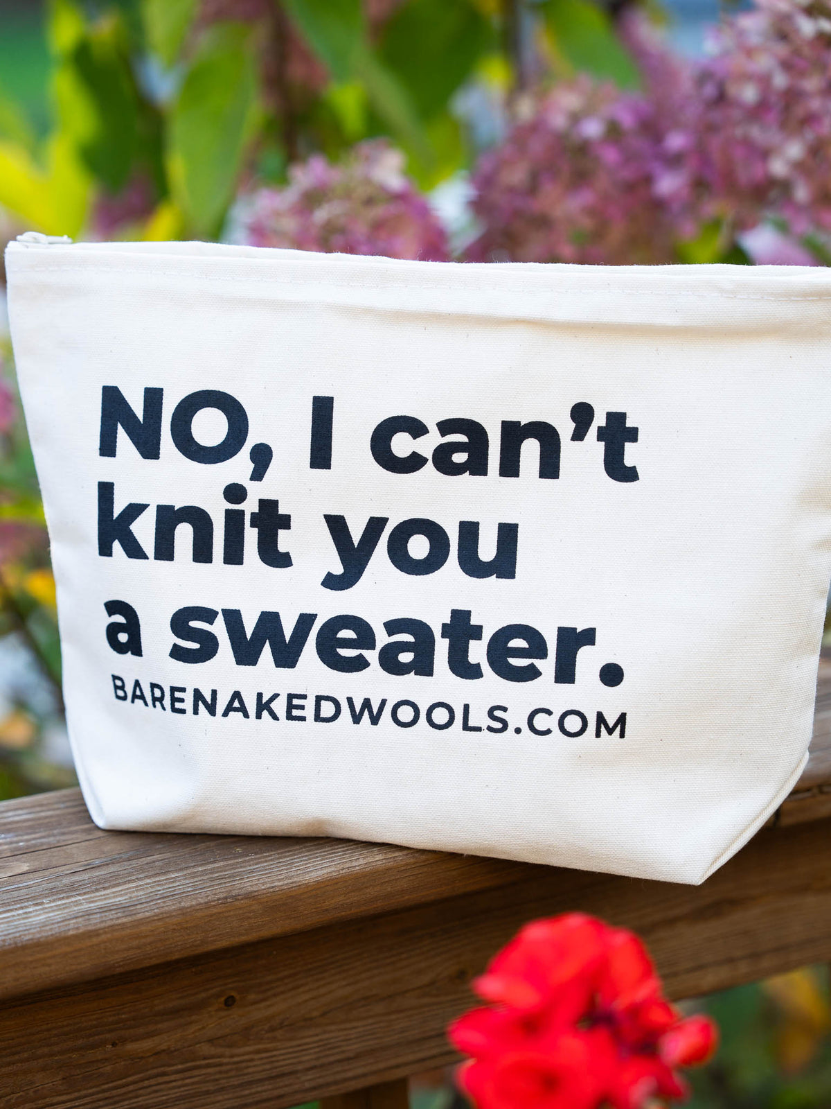 "No, I can't Knit you a Sweater" Project Bag