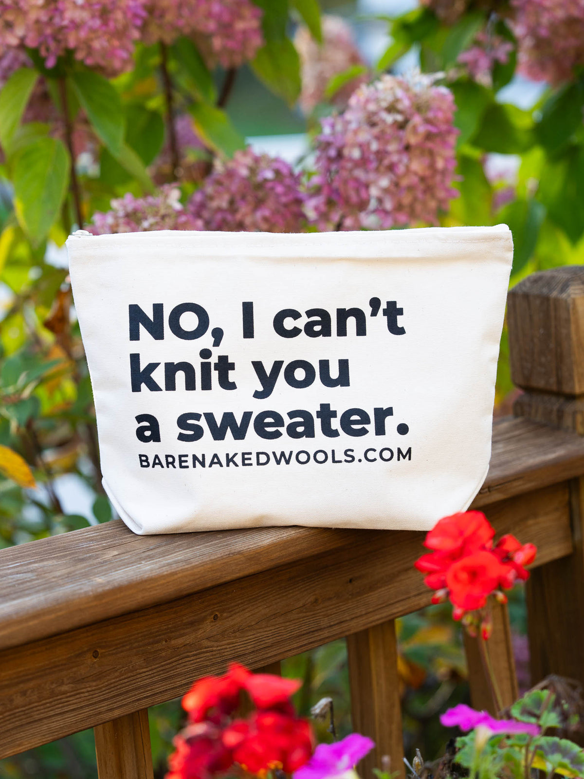 "No, I can't Knit you a Sweater" Project Bag