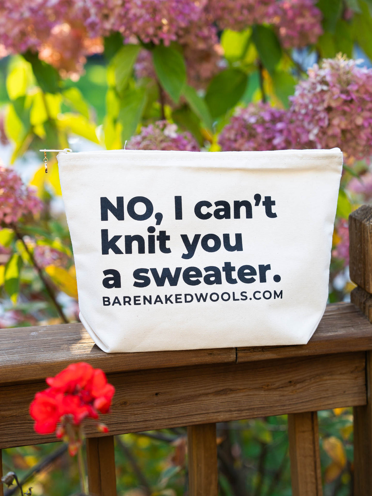 "No, I can't Knit you a Sweater" Project Bag