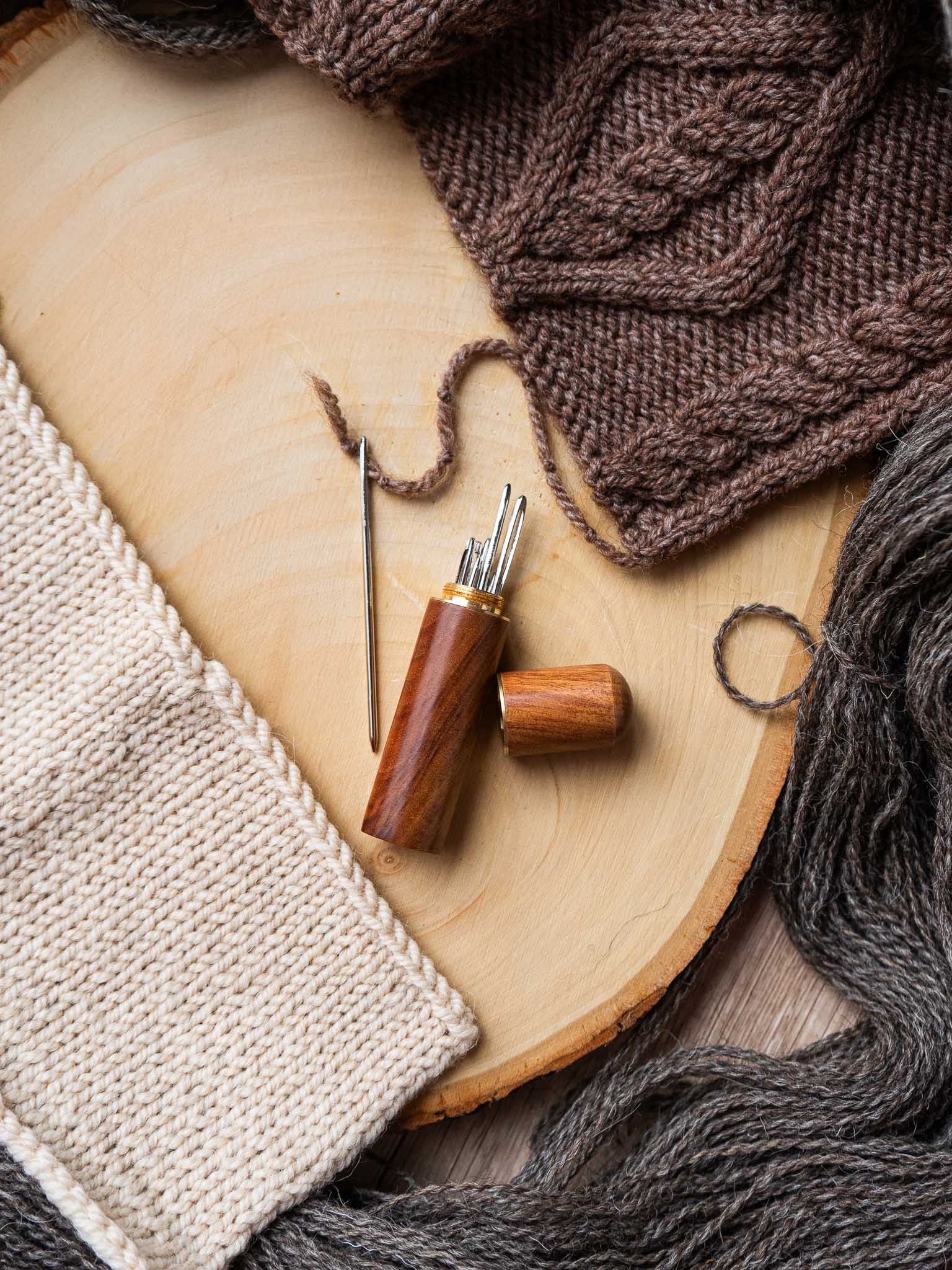 Tapestry Needle Set (9-Pack) with Wooden Mini Storage Box