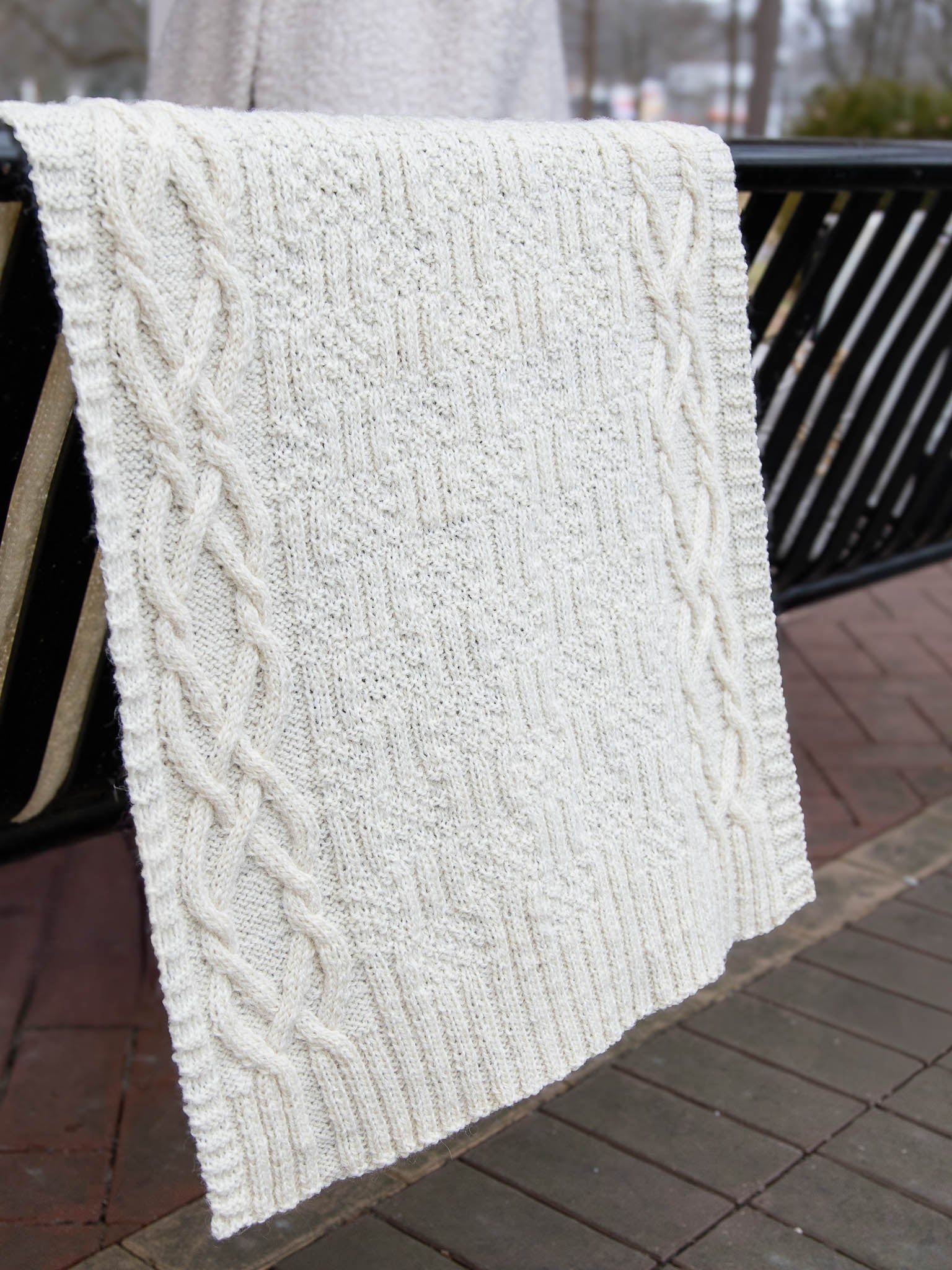 Quay Street <br/><small>wrap or blanket knitting pattern</small>
