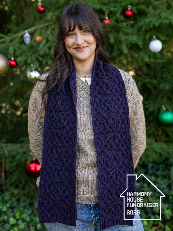 Sailor's Knot Scarf By Darby Photos, Isle of Yarn