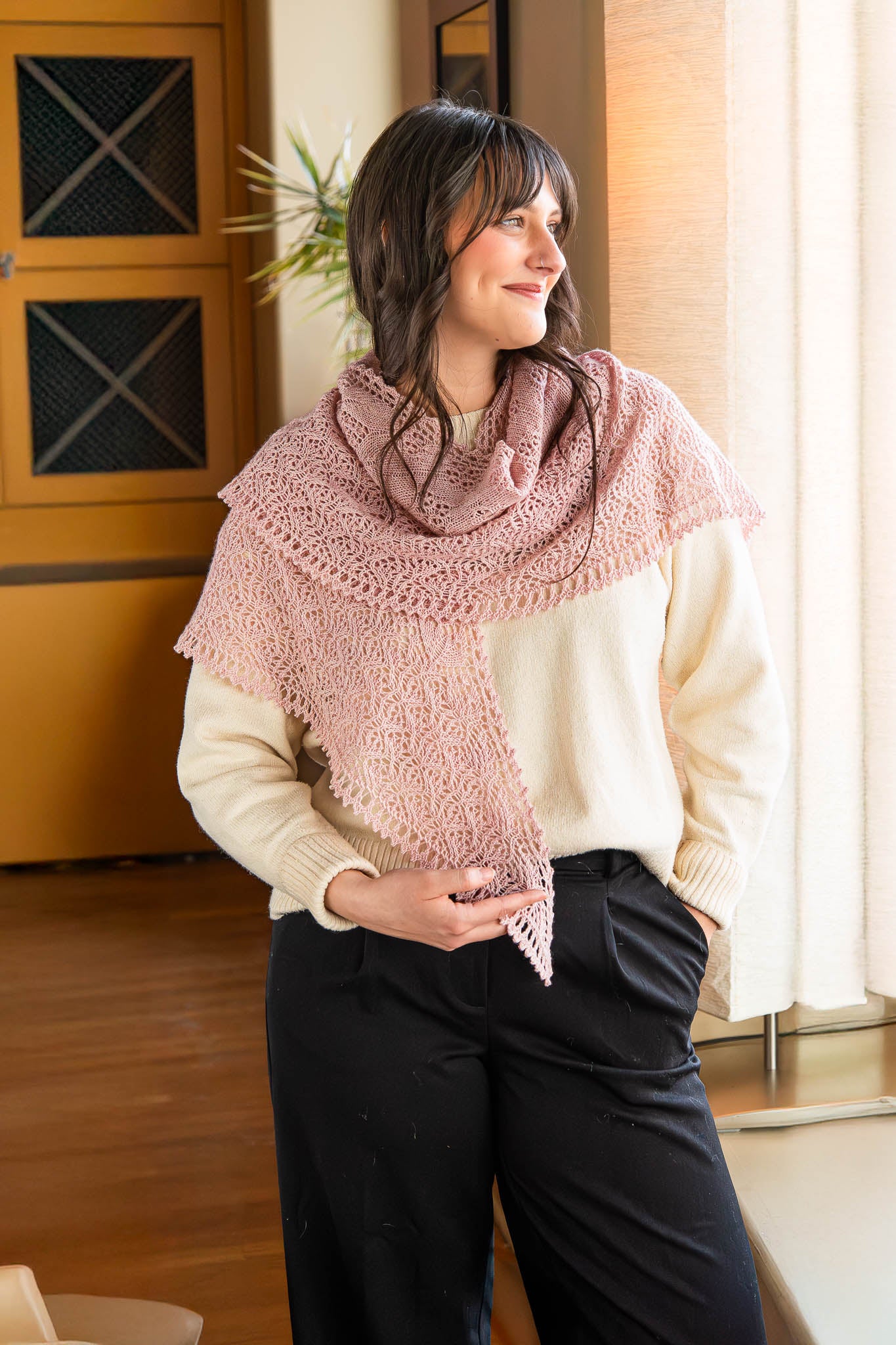 Sakura Fubuki <br/><small> lace shawl knitting pattern</small>