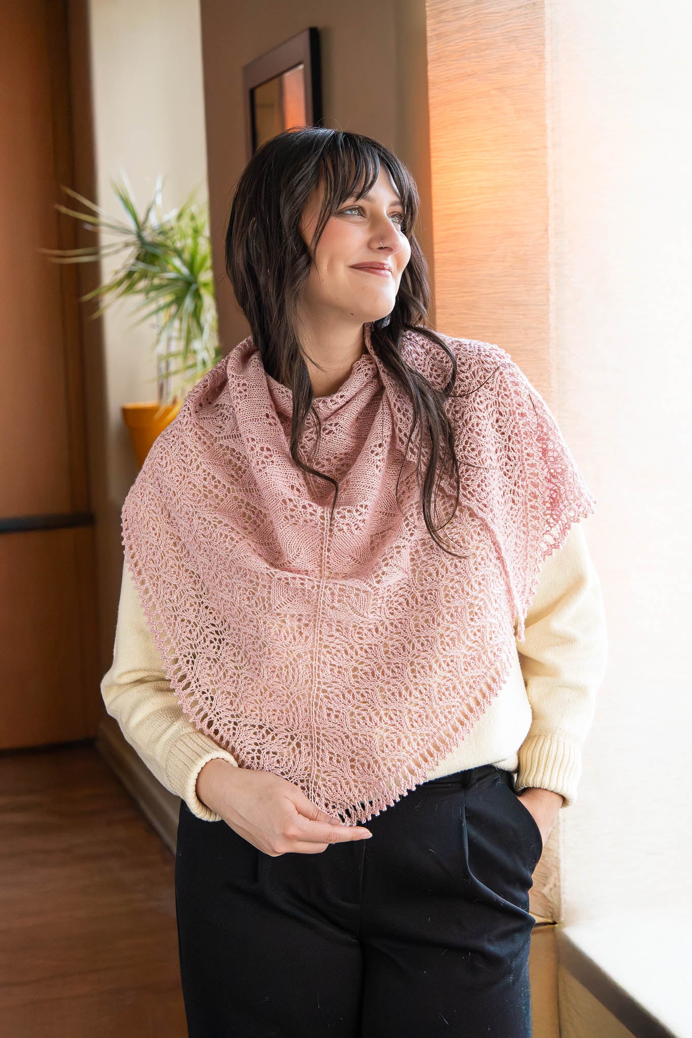 Sakura Fubuki <br/><small> lace shawl knitting pattern</small>