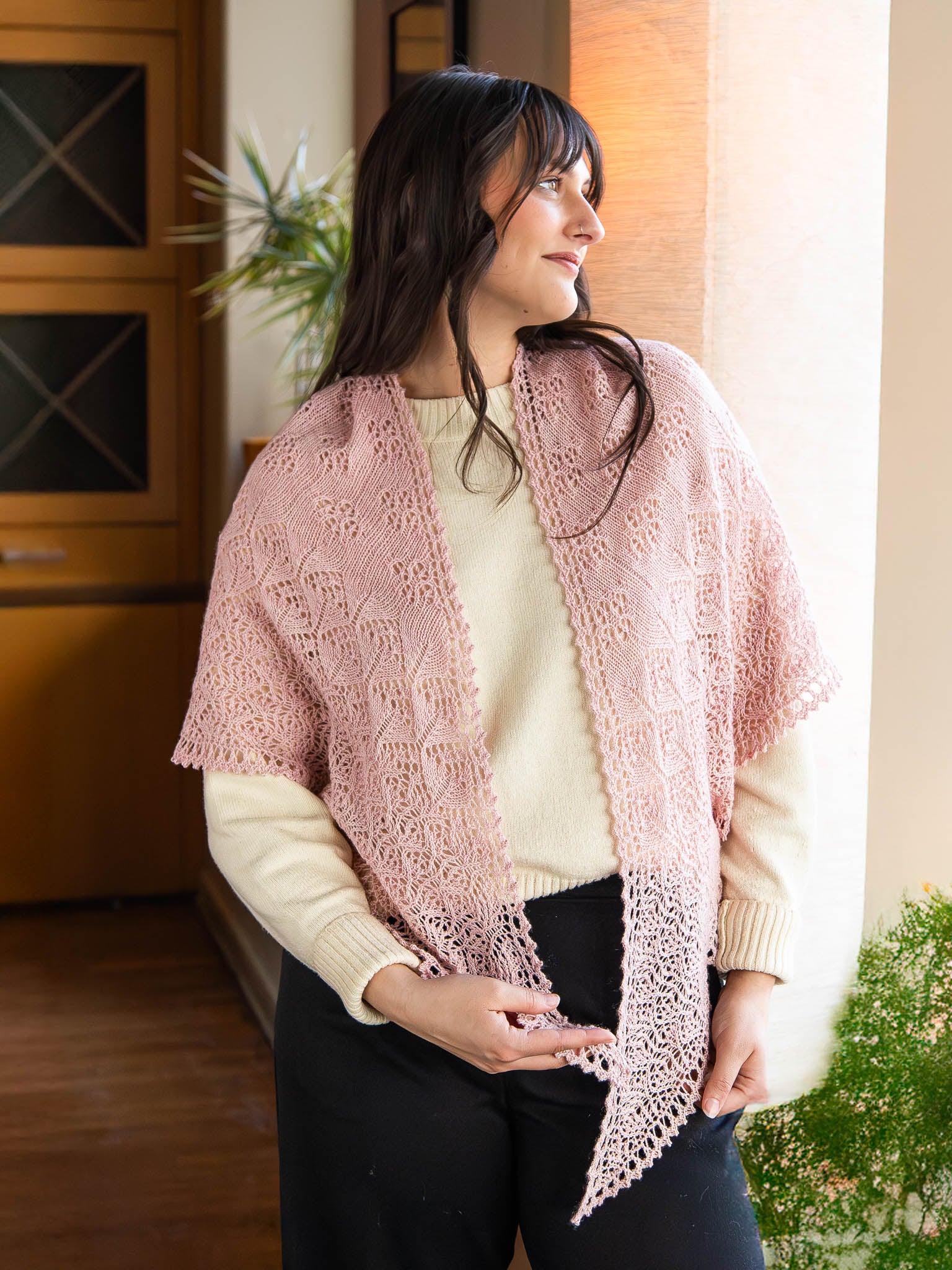 Sakura Fubuki <br/><small> lace shawl knitting pattern</small>