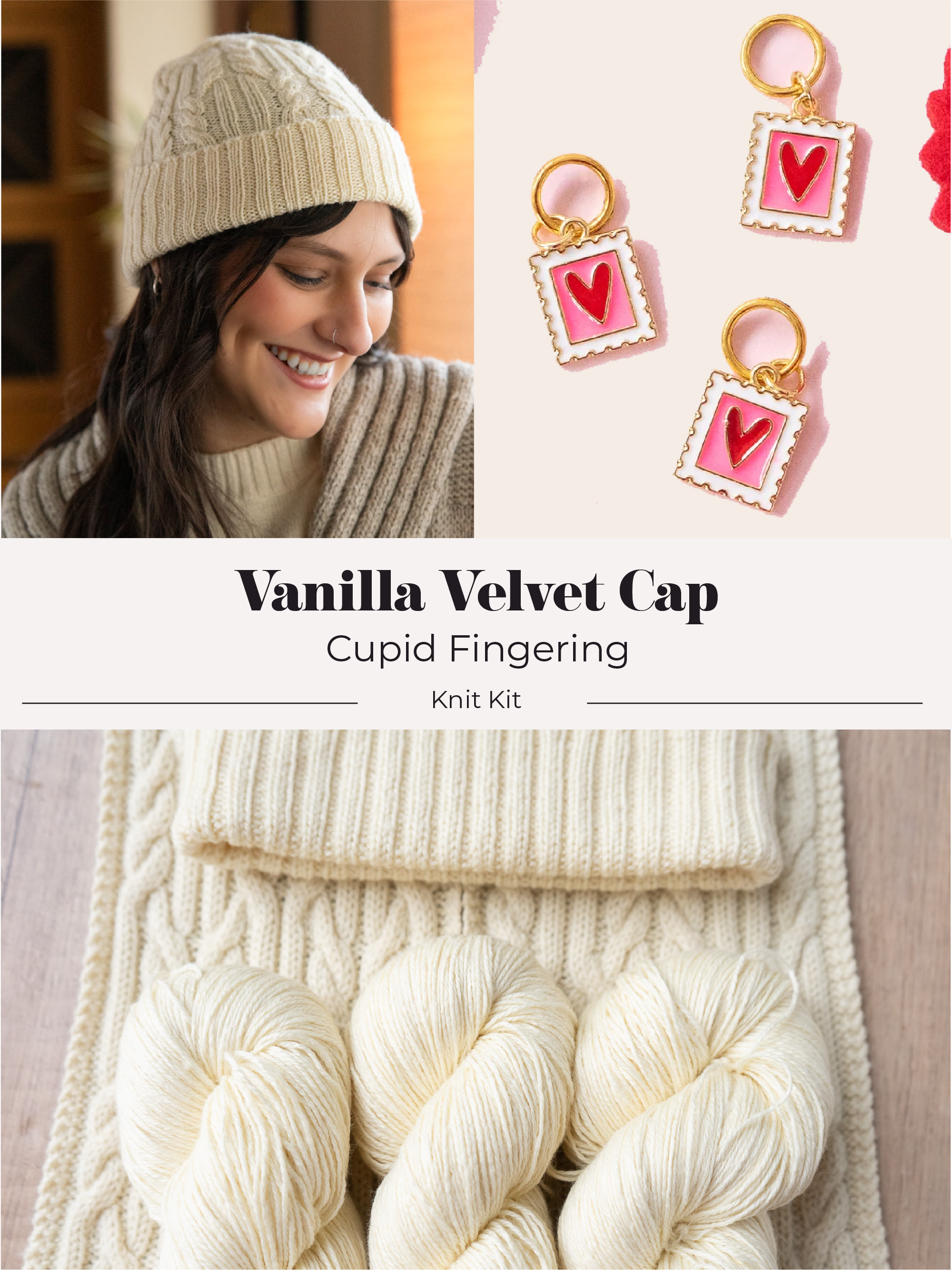 Vanilla Velvet Cap Knit Kit