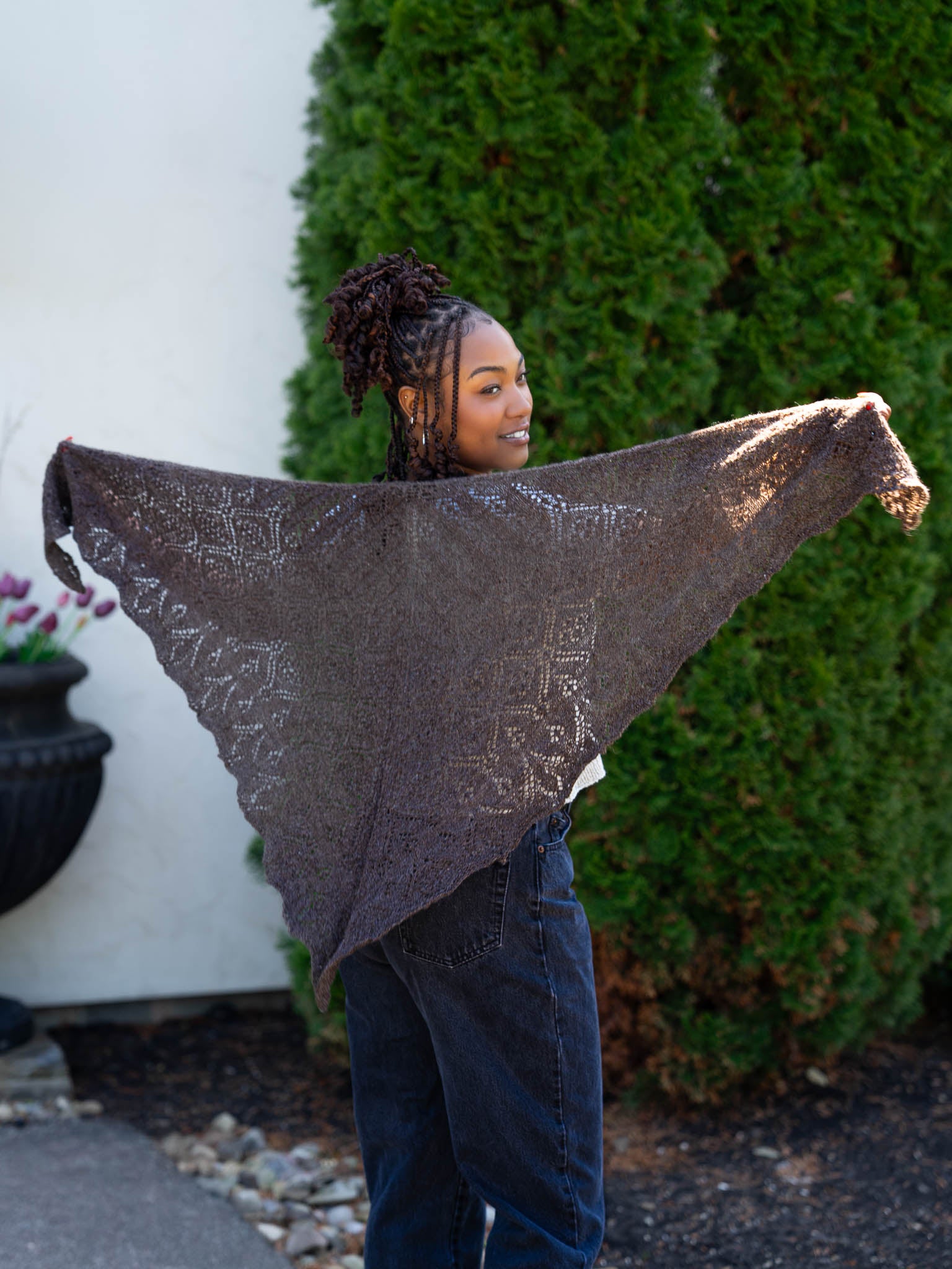 Wasp and Rose Lace Shawl <br/><small>knitting pattern</small>
