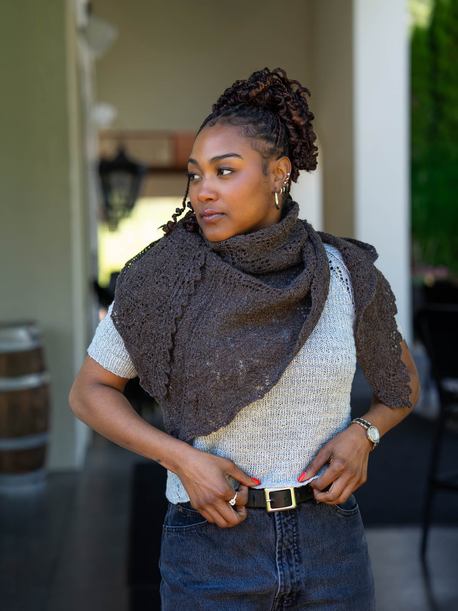 Wasp and Rose Lace Shawl <br/><small>knitting pattern</small>
