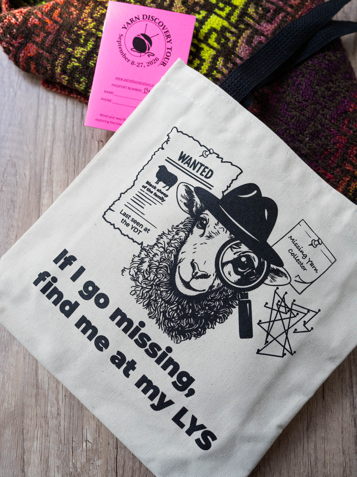 Find me at my LYS Tote Bag