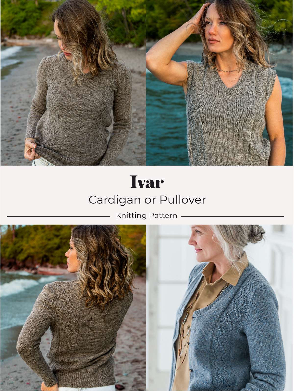 Ivar Vest, Cardigan or Pullover knitting pattern