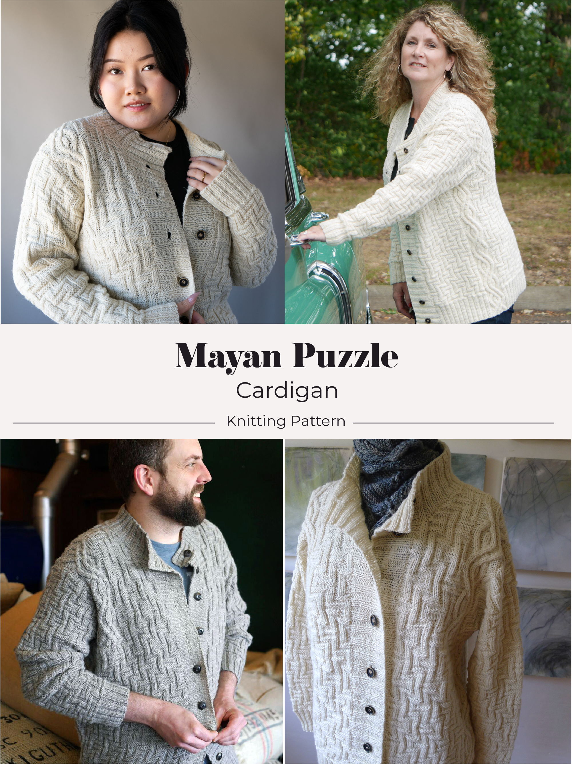 Mayan Puzzle Cardigan <br/><small>knitting pattern</small>
