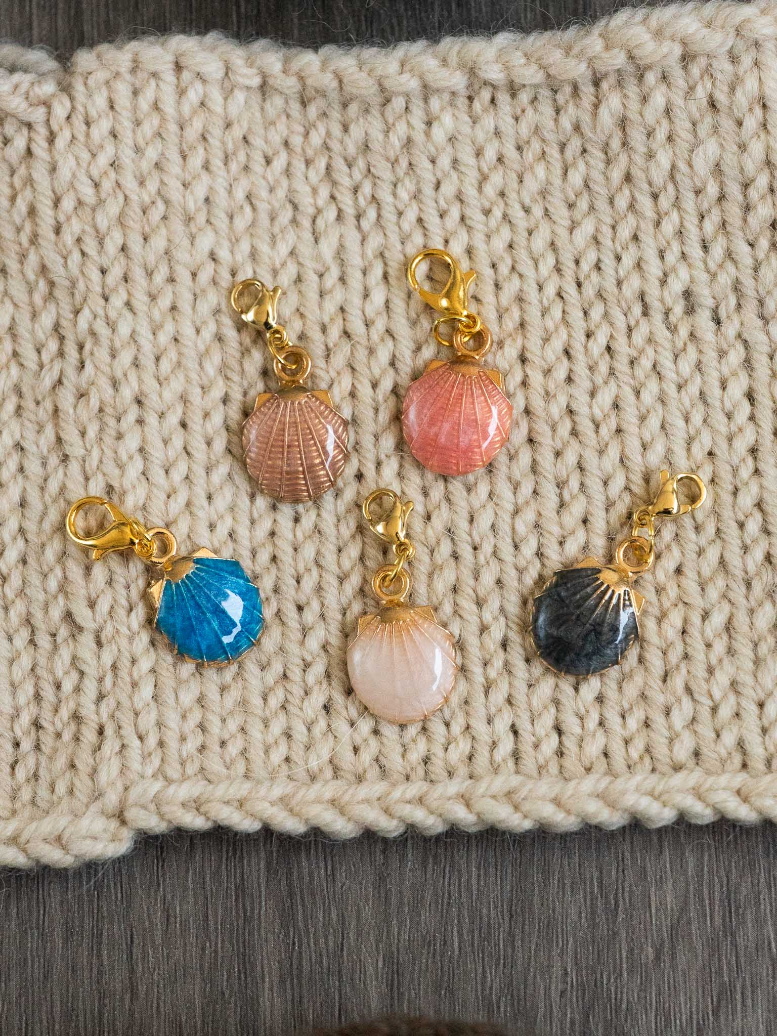 Sea Shell Stitch Markers