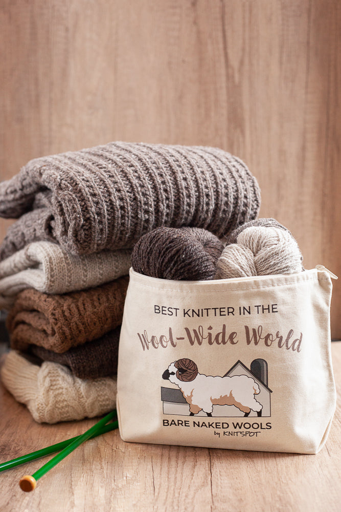 Best Knitter in the Wool Wide World Zippered Tote
