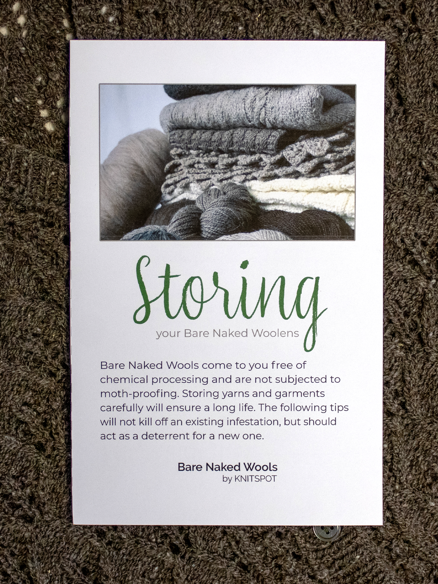 FREE Printable: Storing your Bare Naked Woolens