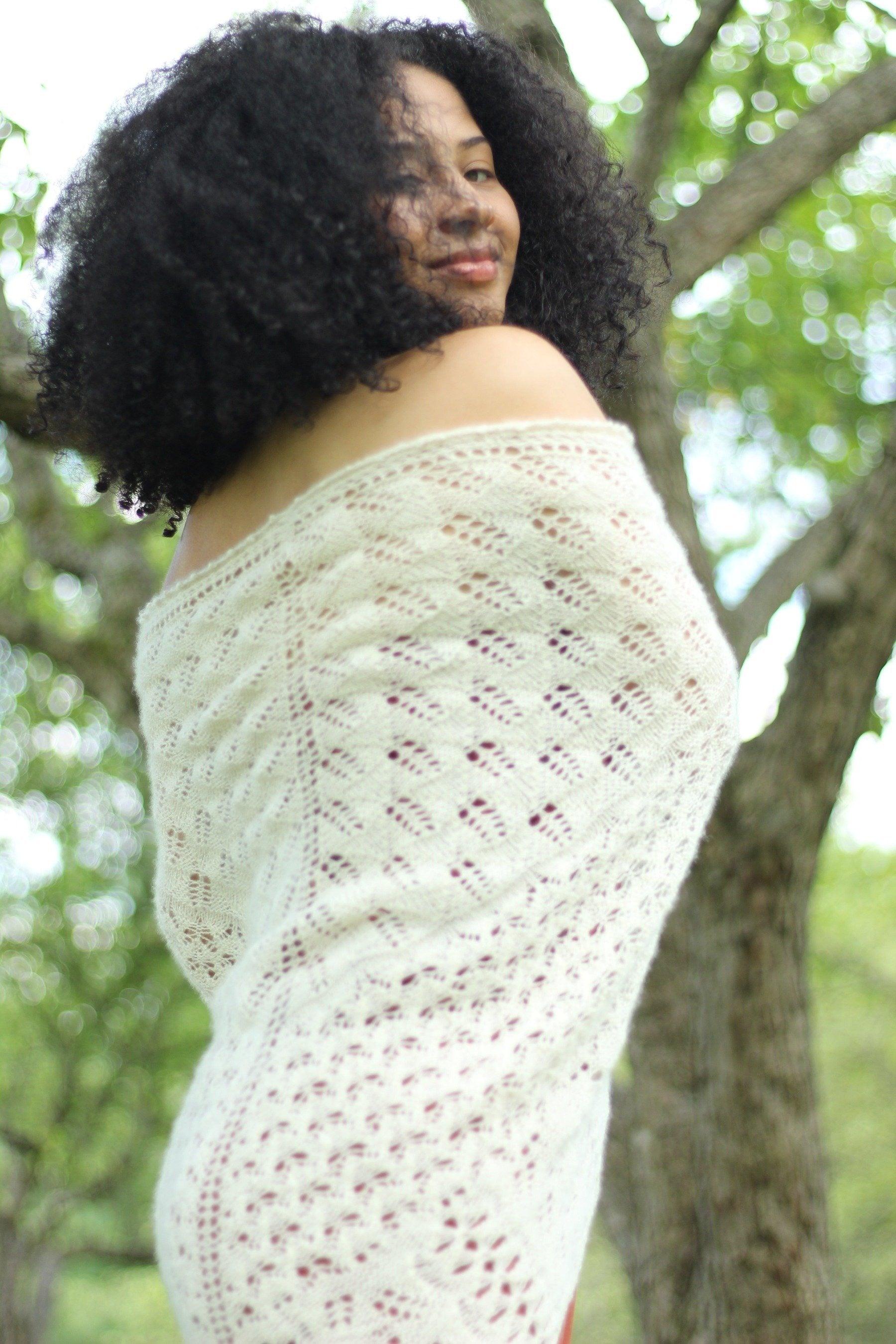 Bee Fields Triangle Shawl