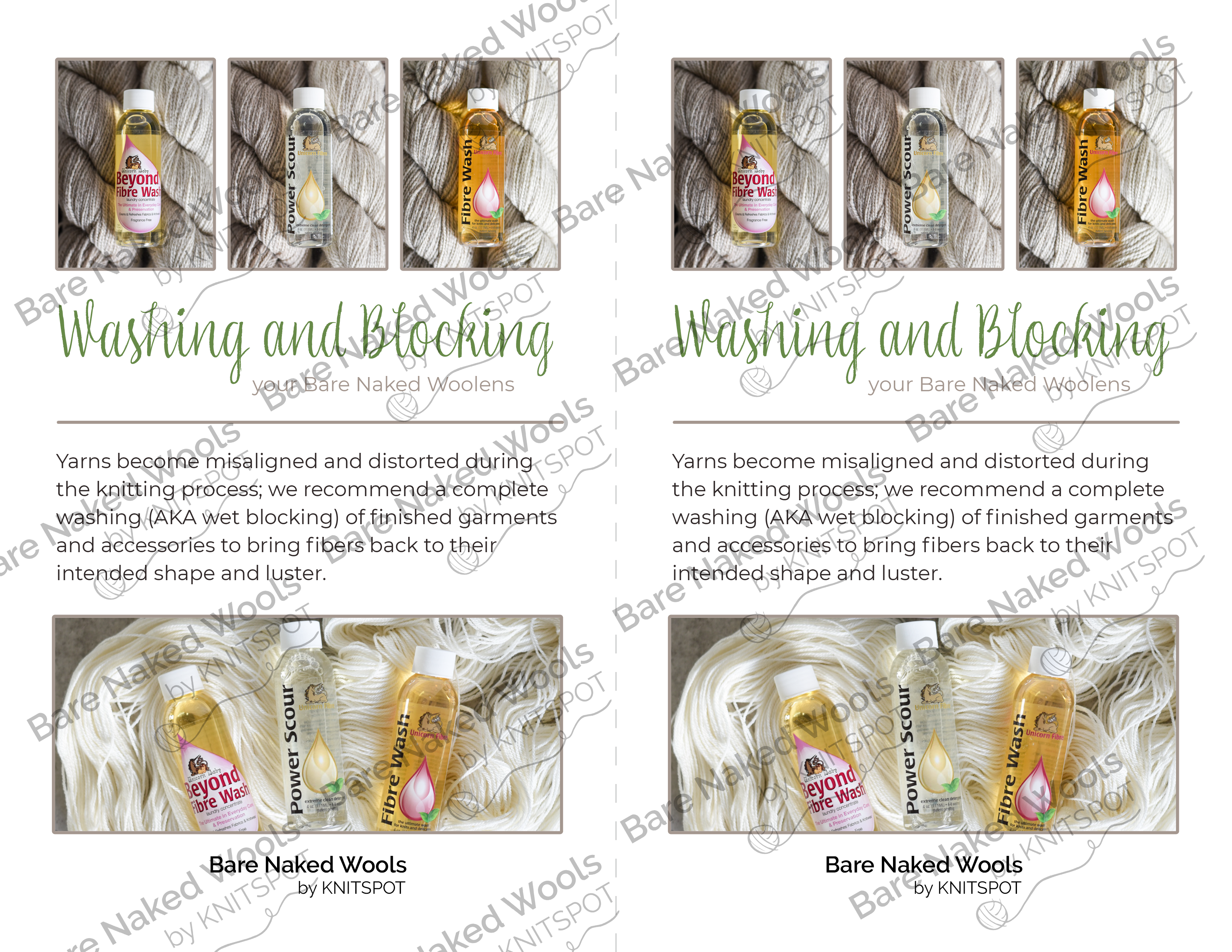 FREE Printable: Washing and Blocking