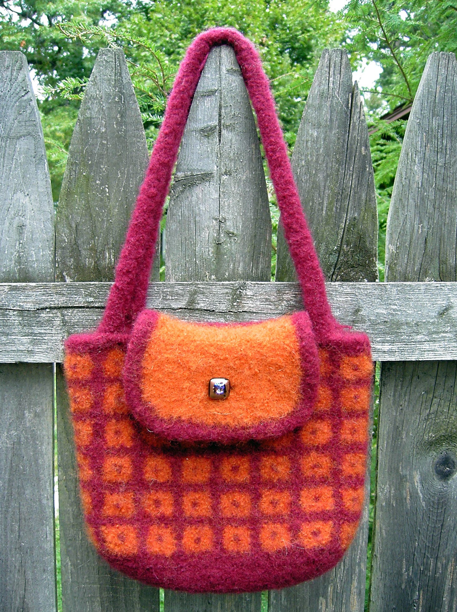 Dot in Box Felted Bag