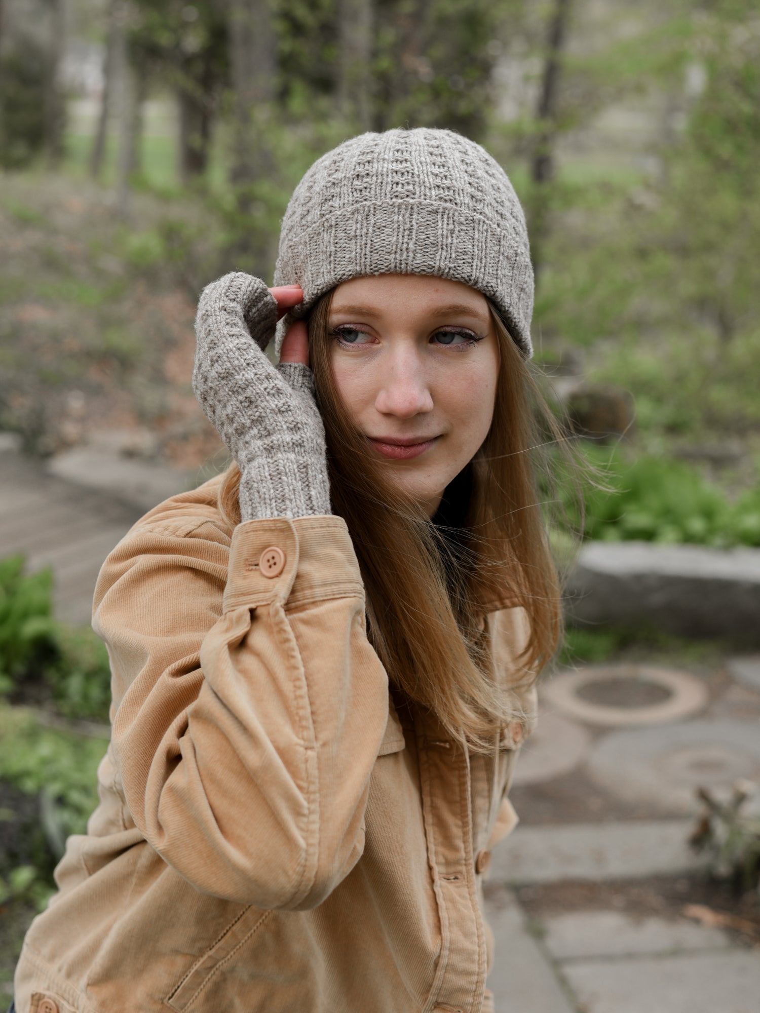 Hot Waffles Hat and Mitts