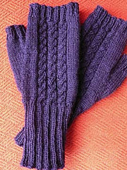 Fine Cabled Mitts