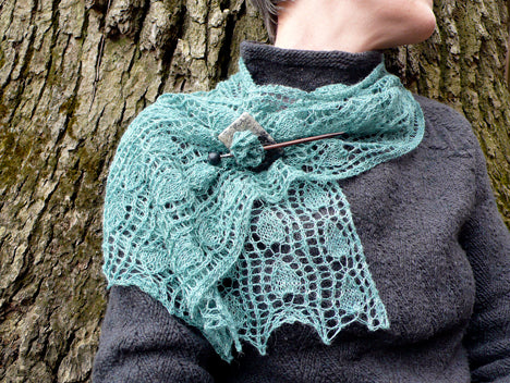 Pear and Trellis Scarf <br/><small>knitting pattern</small>