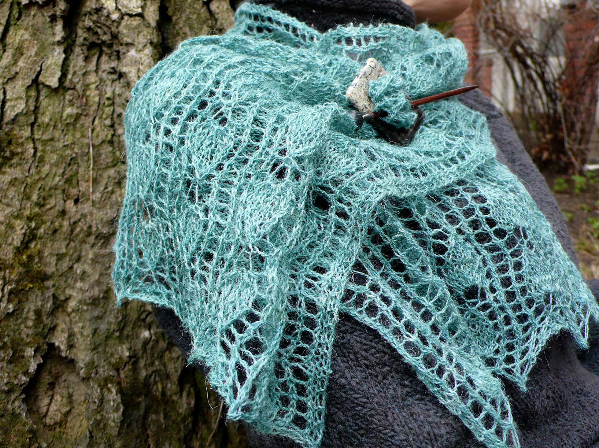 Pear and Trellis Scarf <br/><small>knitting pattern</small>