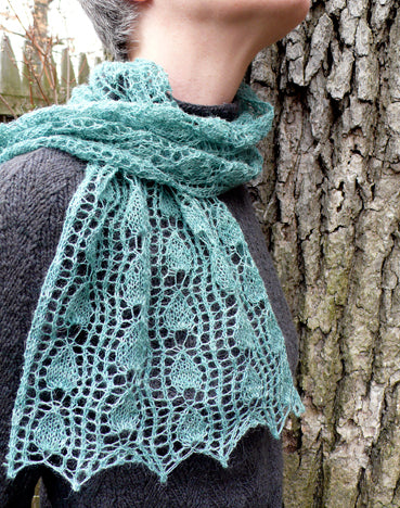Pear and Trellis Scarf <br/><small>knitting pattern</small>