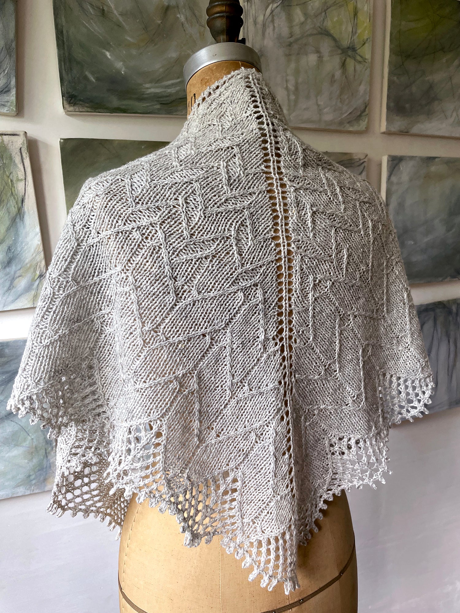 shawl with pearls