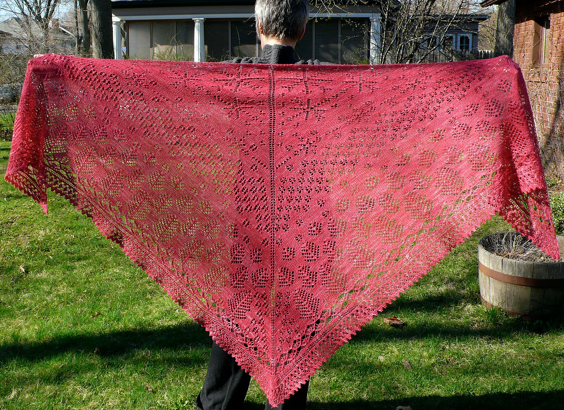 Whispering Pines Triangle Shawl
