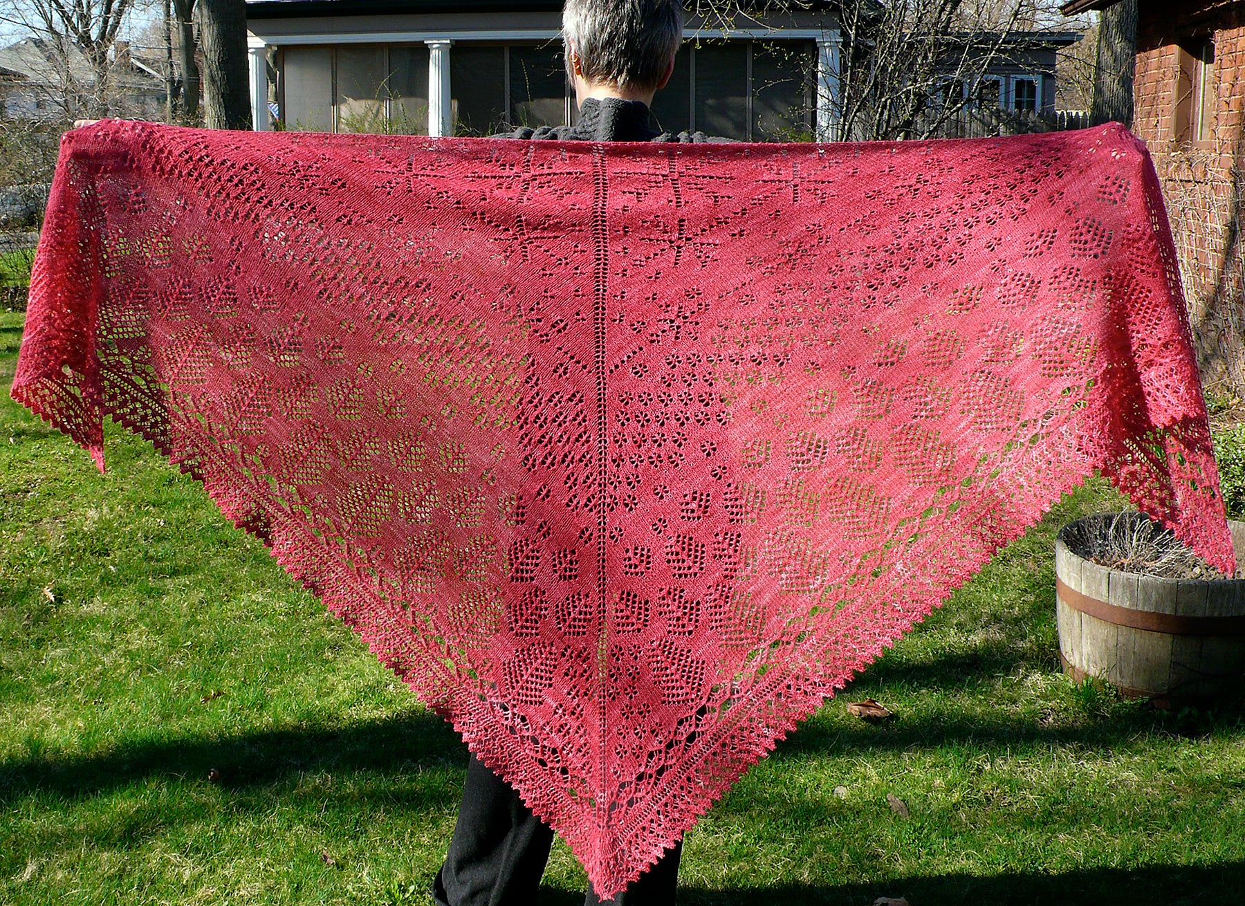 Whispering Pines Triangle Shawl <br/><small>knitting pattern</small>